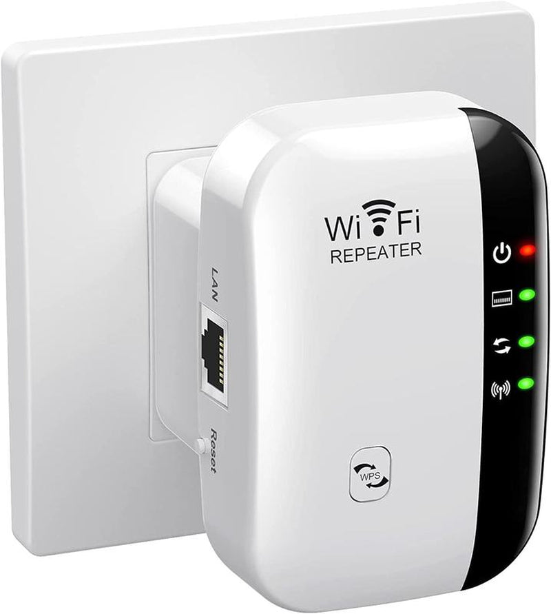 Lumanux Wifi Booster – Dual Band 2.4Ghz Wireless Repeater, up to 300Mbps, Coverage up to 5000 Sq. Ft, Supports 40 Devices, Easy Setup, Ethernet Port