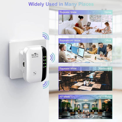 Lumanux Wifi Booster – Dual Band 2.4Ghz Wireless Repeater, up to 300Mbps, Coverage up to 5000 Sq. Ft, Supports 40 Devices, Easy Setup, Ethernet Port